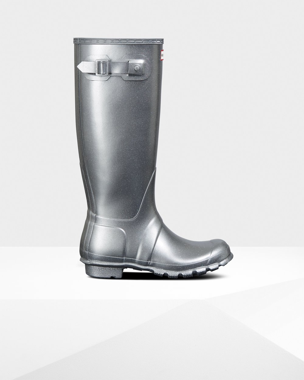 Womens Tall Rain Boots - Hunter Original Cosmic Glitter (28FSRXZWT) - Silver